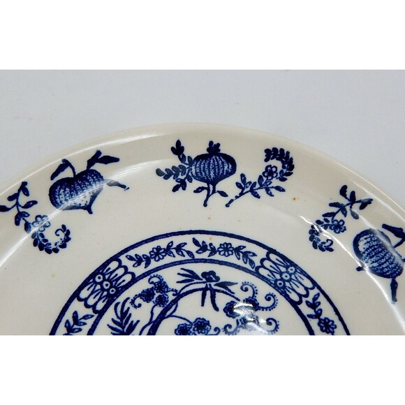 Blue Onion Pattern Bread & Butter Plates 6 Inch Unmarked Scio Pottery Lot of 5 - Picture 8 of 9